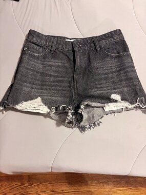 KanCan Womens Blackwash Shorts 5/26
